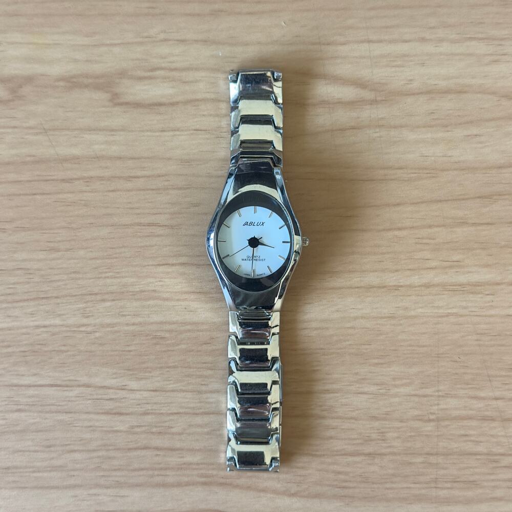 LABLUX Silver Tone White Dial Bracelet Watch